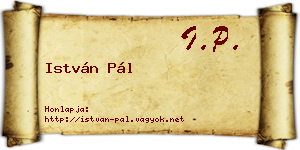 István Pál névjegykártya